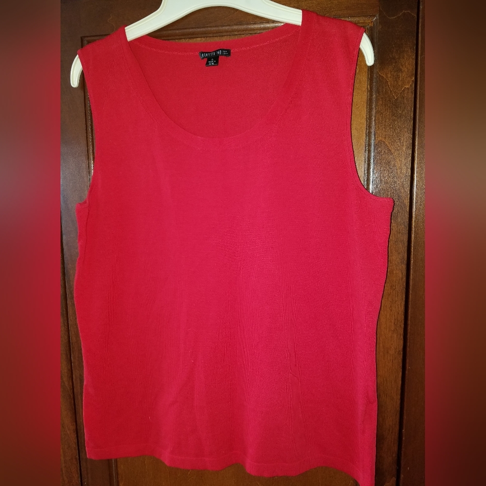 Lafayette 148 Red Tank Top